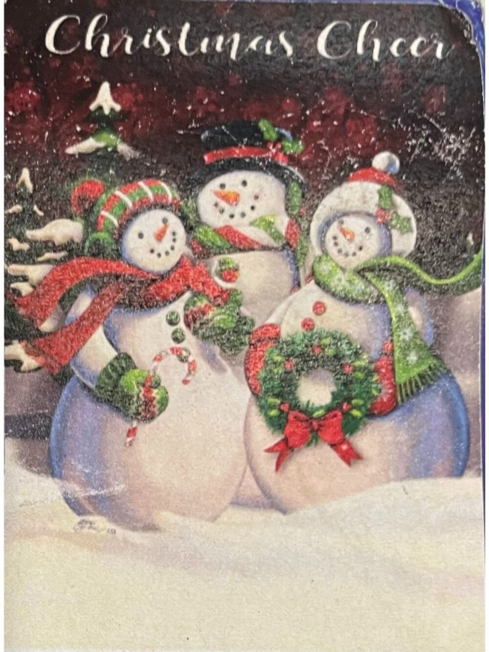 Christmas Cheer Snowman House Flag 28x40 Winter Holiday Festive Home Decor New